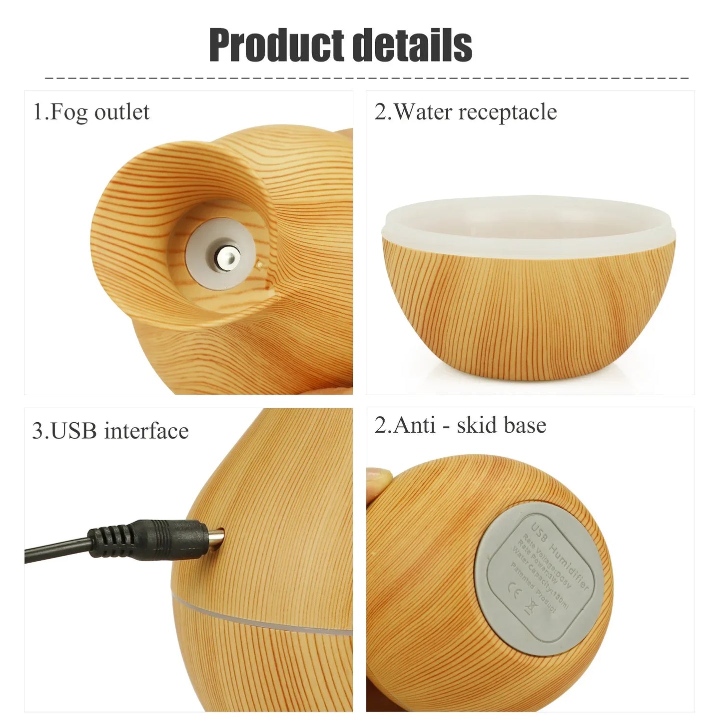 200ml Humidifier with LED | Aromatherapy & Mist Maker