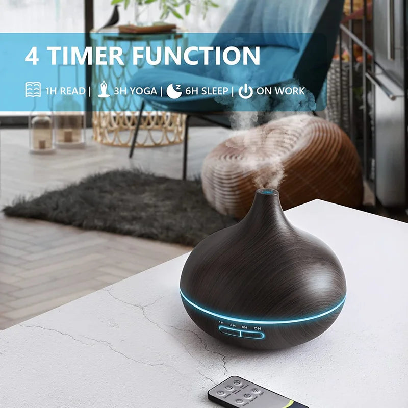 550ml Wood Humidifier | Aromatherapy & Purification