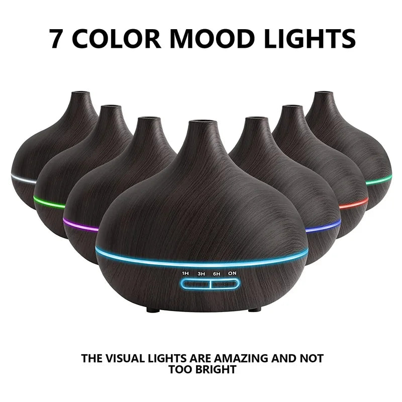 550ml Wood Humidifier | Aromatherapy & Purification