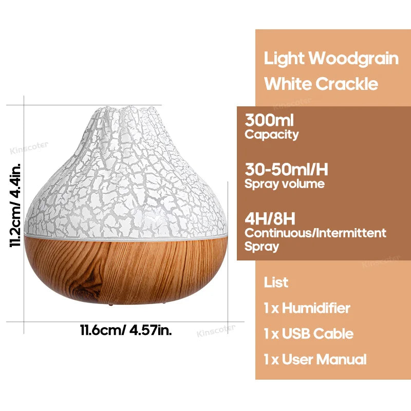 Volcano 300ml Humidifier | Mist Maker & LED Light